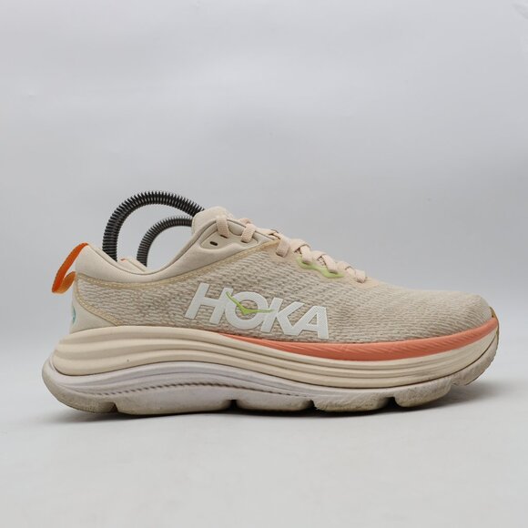 Hoka One One Gaviota 5 Women's Size 7.5 Beige Peach Running Shoes 1134235 VLG - Picture 1 of 11